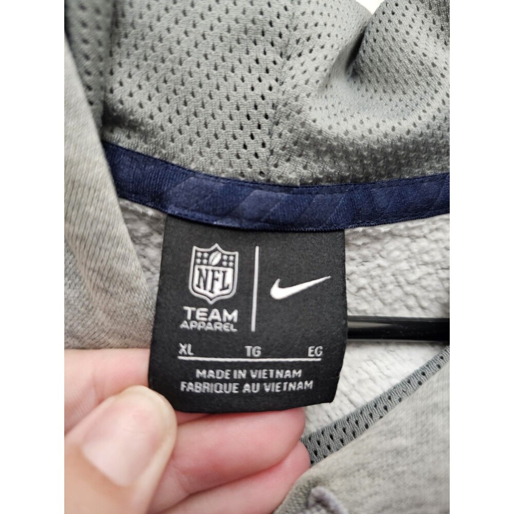 Nike Men's XL Seattle Seahawks NFL Logo Hoodie Cotton Pullover Sweatshirt Gray - Picture 7 of 13